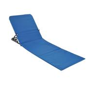 Spetebo Natte de plage pliable avec dossier - Chaise longue de plage - Chaise longue de jardin bleu