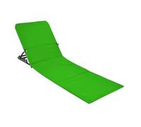 Spetebo Natte de plage pliable avec dossier - Chaise longue de plage - Chaise longue de jardin vert