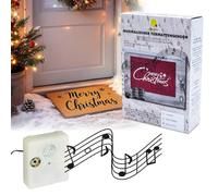Spetebo Paillasson avec capteur de musique de Noël, 33 x 24 cm, 2 chansons | Capteur de pas musical, pour chaque paillasson, sonnette de Noël, paillasson avec chansons de Noël