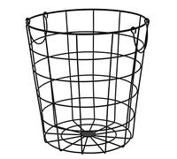 Spetebo Panier en métal noir - 29 cm - Panier de rangement avec 2 poignées - Panier de rangement décoratif en fil métallique - Design rond