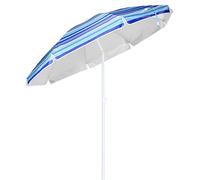 Spetebo Parasol en aluminium avec protection UV 50+ - parasol pliable d'un diamètre de 200 cm - parasol de plage avec un piquet stable Ø 3 cm