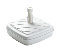 Spetebo Pied de parasol carré en plastique - Blanc - 14 l - Support de parasol à remplir