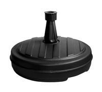 Spetebo Pied de parasol rond en plastique - Diamètre : 43 cm - Noir - Remplissable avec 13 litres d'eau ou de sable - Support de parasol