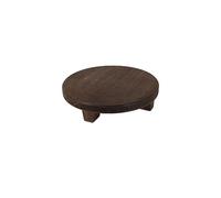 Spetebo Plateau à fleurs en bois marron - Support pour plantes avec 4 pieds - Assiette décorative pour plantes
