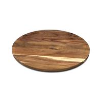 Spetebo Plateau de service rotatif en acacia - 35 cm - Plateau tournant pour fromage, saucisses, collations - Assiette en bois - Plateau de service - Plateau à épices