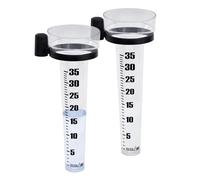 Spetebo Pluviomètre 25 cm avec échelle et support - Lot de 2 - Pluviomètre en plastique pour stations météorologiques - Débitmètre d'eau Station météo Accessoires Pluviomètre Ombromètre Pluviomètre