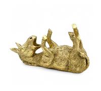 Spetebo Porte-bouteille décoratif en forme d'âne doré - 29 x 10 cm - Porte-bouteille de vin doré - Décoration de table - Figurine âne assoiffé - Porte-bouteille - Idée cadeau