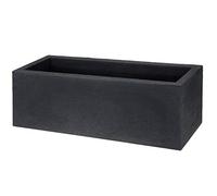 Spetebo Pot de fleurs carré en plastique XXL Anthracite 80 x 29 cm