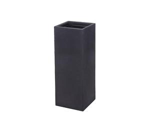 Spetebo Pot de fleurs carré XXL en plastique, jardinière carrée, colonne de plantes, 80 cm, anthracite