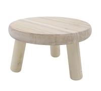 Spetebo Pot de fleurs en bois naturel avec 3 pieds - 21 x 12 cm - Support de plantes en bois massif rond naturel - Pot décoratif pour plantes - Plateau de fleurs - Mini table d'appoint