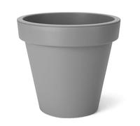 Spetebo Pot de fleurs en plastique taille XS - 25 cm/gris - pot de fleurs rond pour l'extérieur et l'intérieur - pot de fleurs de jardin pot de fleurs cache-pot
