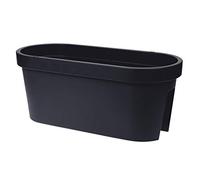 Spetebo Pot de fleurs ovale pour balcon - Anthracite - 60 x 28 cm