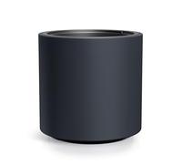 Spetebo Pot de fleurs rond en plastique - Taille XL - Forme droite - 47 x 44 cm - Design - Anthracite - Avec insert pour plantes - Pot de fleurs de jardin
