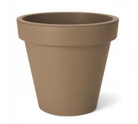 Spetebo Pot de fleurs rond en plastique XXL - Diamètre : 58 cm - Moka - Grand pot de fleurs pour l'extérieur et l'intérieur - Pot de fleurs de jardin