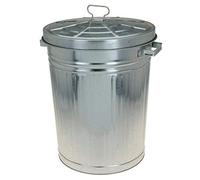 Spetebo - Poubelle en zinc avec couvercle - 55 litres - Taille XXL - Pour l'extérieur