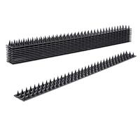 Spetebo Répulsif anti-oiseaux pour murs et clôtures - 3 rangées - 5 m - Pics en plastique pour saillies et balcons - Pigeons pour chats et oiseaux - 10 x 0,5 m