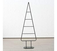 Spetebo Sapin de Noël en métal design XL pour décoration - 156 cm - Noir