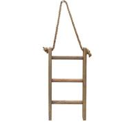 Spetebo Scandi Échelle décorative en bois avec 3 échelons - Design maison de campagne - 40 x 20 cm - Mini échelle en bois naturel à suspendre ou à poser - Échelle miniature vintage bohème - Support