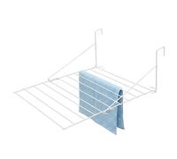 Spetebo Séchoir à linge pour balcon et radiateur - 73 x 58 cm - Gain de place - À suspendre - Pliable - Longueur de séchage : 5 m - En métal - Pour salle de bain, rampes et petits espaces