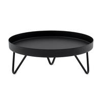 Spetebo Support de fleurs rond en métal noir - Diamètre : 22 cm - Design industriel pour l'intérieur - Support pour plantes - Plateau décoratif
