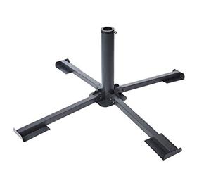 Spetebo Support de parasol pour dalles de trottoir 40 x 40 cm - Support en métal - Support pour parasol pour bâtons de parasol Ø 35/38/44 mm