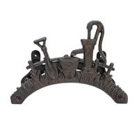 Spetebo Support mural pour tuyau d'arrosage en fonte - 29 x 18,5 x 14 cm - Support mural en métal antique
