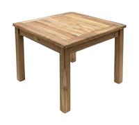 Spetebo Table d'appoint de jardin massif en teck - 50 cm | Table de jardin en bois massif, pour jardin, terrasse, balcon, décoration de plantes, fleurs