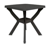 Spetebo Table de jardin carrée en plastique 70 cm - Anthracite - Table de camping au design classique - Table de balcon, table de terrasse, table de jardin, table pour l'extérieur