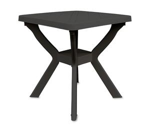 Spetebo Table de jardin carrée en plastique 70 cm - Anthracite - Table de camping au design classique - Table de balcon, table de terrasse, table de jardin, table pour l'extérieur