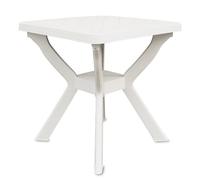 Spetebo Table de jardin carrée en plastique - 70 cm - Blanc | Table de camping, design classique, table de balcon, table de terrasse, extérieur