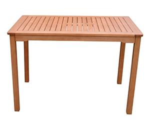 Spetebo Table de Jardin Pittsburgh en Bois d'eucalyptus - 110 x 70 cm - Outdoor Table à Manger en Bois Massif FSC huilé - Table de Jardin pour Balcon terrasse Jardin d'hiver pour l'extérieur