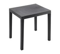 Spetebo Table de jardin rectangulaire en plastique 78 x 65 cm - Anthracite - Table de camping au design classique - Table de balcon, table de terrasse, table d'extérieur pour l'extérieur