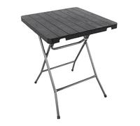Spetebo Table pliante aspect bois noir - 60 x 60 cm - Table de jardin pliable au design bois - Table de bistrot, table de terrasse, meubles de jardin, table pour jardin, balcon, terrasse, cuisine