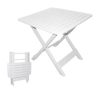 Spetebo Table pliante Tevere, Blanc, 80 x 72 x 70 cm, Idéale comme table d'appoint