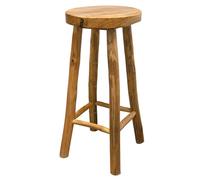 Spetebo Tabouret de bar en bois de teck huilé - Charge maximale : 120 kg - 72 x 35 cm - Bois massif - Maison de campagne naturelle - En bois véritable - Tabouret de bar - Tabouret de bistrot