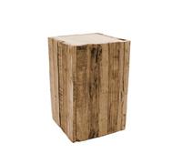 Spetebo Tabouret design carré en bois - 30 x 20 cm - Table d'appoint pour fleurs