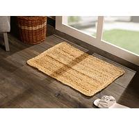 Spetebo Tapis en jute tressé naturel - Rectangulaire 60 x 40 cm - Poils courts, style ethnique - Fibre naturelle recyclable - Imperméable - Antistatique - Couleurs résistantes