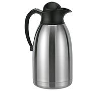 Spetebo Thermos isotherme en acier inoxydable avec bouchon à visser - 2 litres - Verseuse isotherme pour boissons chaudes et froides - Verseuse isotherme à double paroi anti-fuite