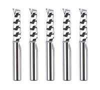 SpeTool 5 Pièces Fraise Spirale 1 dent 6mm x 22mm Fraise CNC Defonceuse Hélicoïdale Unique Flûte Fraise pour Aluminium Acrylique Plastique et PVC