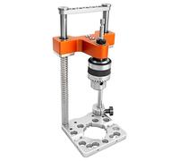 SpeTool Auto Line Guide de perceuse portable, mandrin e 1,27 cm, adaptateur de presse pour trous droits, profondeur de 0 à 160 mm, gabarit de précision à ressort pour le travail du bois, les