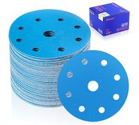 SpeTool Disques abrasifs 5 pouces à 9 trous, lot de 60, grain 400, papier abrasif à dos adhésif résistant, anti-encrassement, pour ponceuse orbitale aléatoire, menuiserie automobile