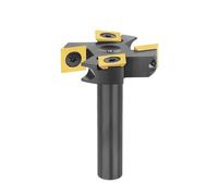 SpeTool Fraise à Surfacer 12 mm Diamètre de Tige 45 mm Diamètre de Coupe avec 2+2 Inserts avec revêtement ATS Coupeur de Bois Fraise de Defonceuse a Bois Fraise CNC Fraise de Rabotage Défonceuse