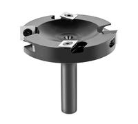 SpeTool Fraise pour ouvrir diamètre tige 12 mm avec 2+2 inserts en carbure de tungstène fraiseuse verticale bois à paver pour bois fraise CNC diamètre de coupe 75 mm