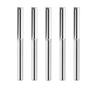 SpeTool Lot de 5 fraises droites à 2 flûtes 6 mm tige x 32 mm longueur de coupe VHM Fraise à queue CNC pour bois MDF acrylique