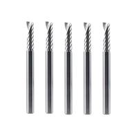 SpeTool Lot de 5 fraises en aluminium 4 mm (1/6") CNC bois VHM Longueur de coupe 15 mm Fraise à queue pour aluminium et plastique