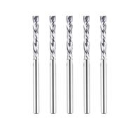 SpeTool Lot de 5 fraises hélicoïdales CNC à compression 3,175 mm (1/8") Diamètre de coupe Tige 22 mm Longueur de coupe HRC55 Fraise à queue CNC pour bois