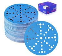 SpeTool Lot de 60 feuilles de papier abrasif 150 mm avec 49 trous Grain 320 disques abrasifs en céramique 150 mm Papier abrasif pour bois, métal