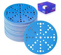 SpeTool Lot de 60 feuilles de papier abrasif 150 mm avec 49 trous Grain 400 disques abrasifs en céramique 150 mm Papier abrasif pour bois, métal