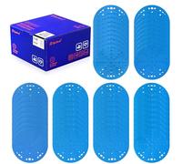 SpeTool Lot de 60 feuilles de papier abrasif 150 mm avec 49 trous Grain 80 120 180 240 320 400 disques abrasifs en céramique 150 mm Papier abrasif pour bois, métal