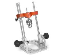 SpeTool Support de perçage pour visseuse sans fil avec roulements à billes, barres de guidage, mandrin de 1/2", support de perçage réglable de 0 à 60 °, support de perçage mobile pour perçage droit